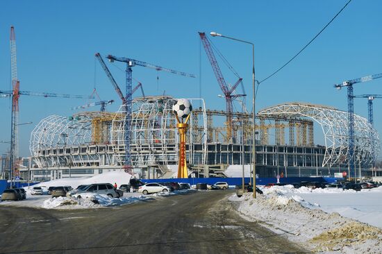 Mordovia Arena under construction