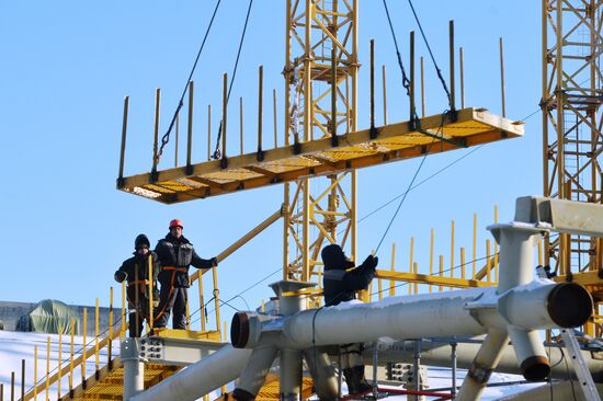 Mordovia Arena under construction