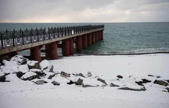 Snowstorm in Sochi