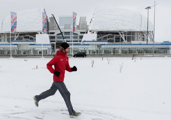 Snowstorm in Sochi