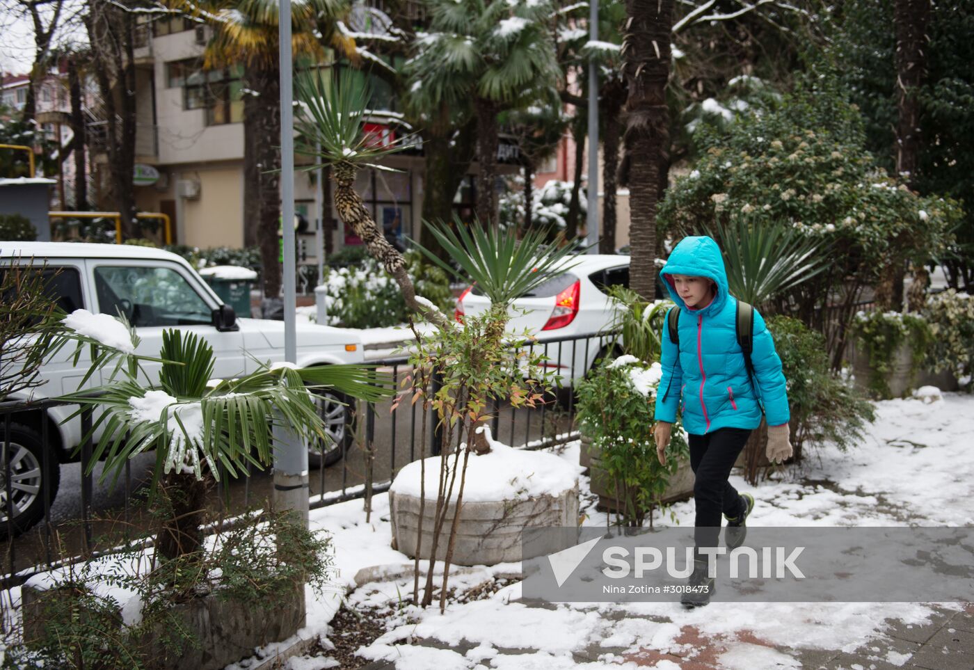 Snowstorm in Sochi