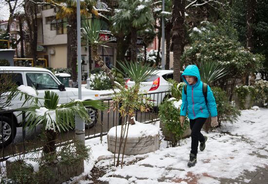 Snowstorm in Sochi