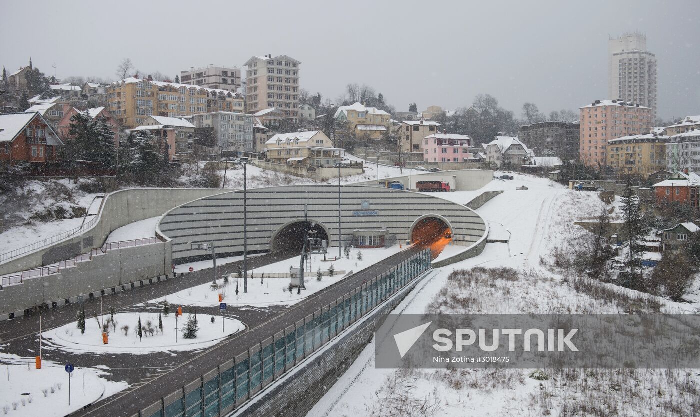 Snowstorm in Sochi