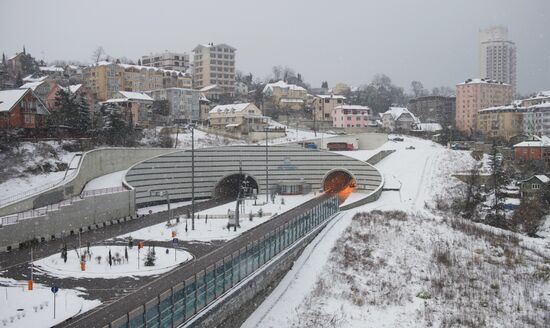 Snowstorm in Sochi