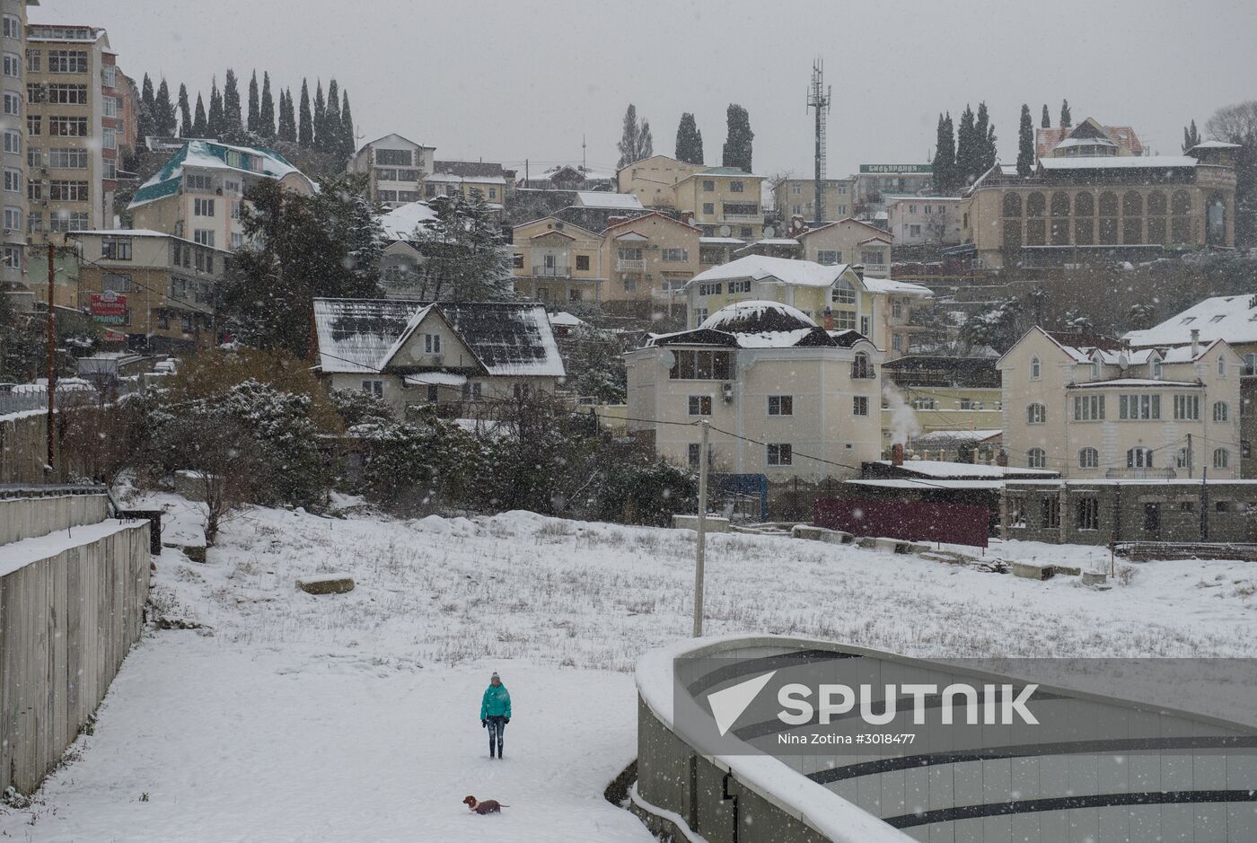 Snowstorm in Sochi