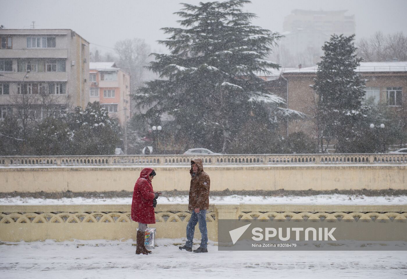 Snowstorm in Sochi