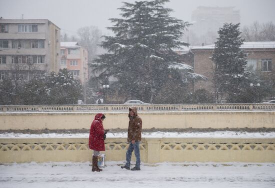 Snowstorm in Sochi