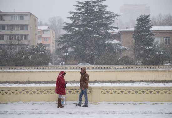 Snowstorm in Sochi