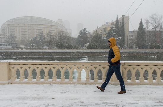 Snowstorm in Sochi