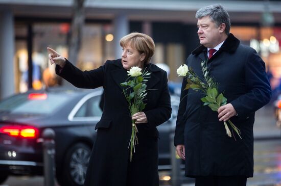 Ukrainian President Petro Poroshenko visits Germany