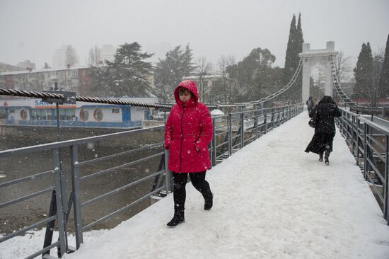 Snowstorm in Sochi