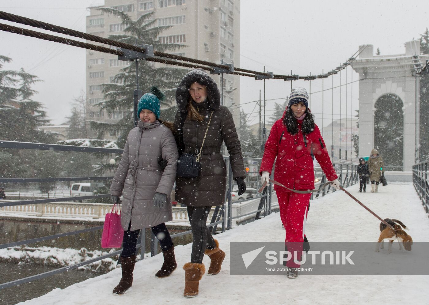 Snowstorm in Sochi