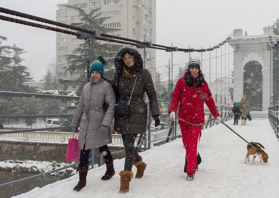 Snowstorm in Sochi