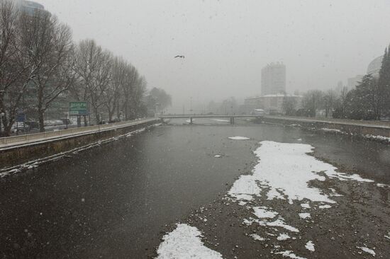 Snowstorm in Sochi