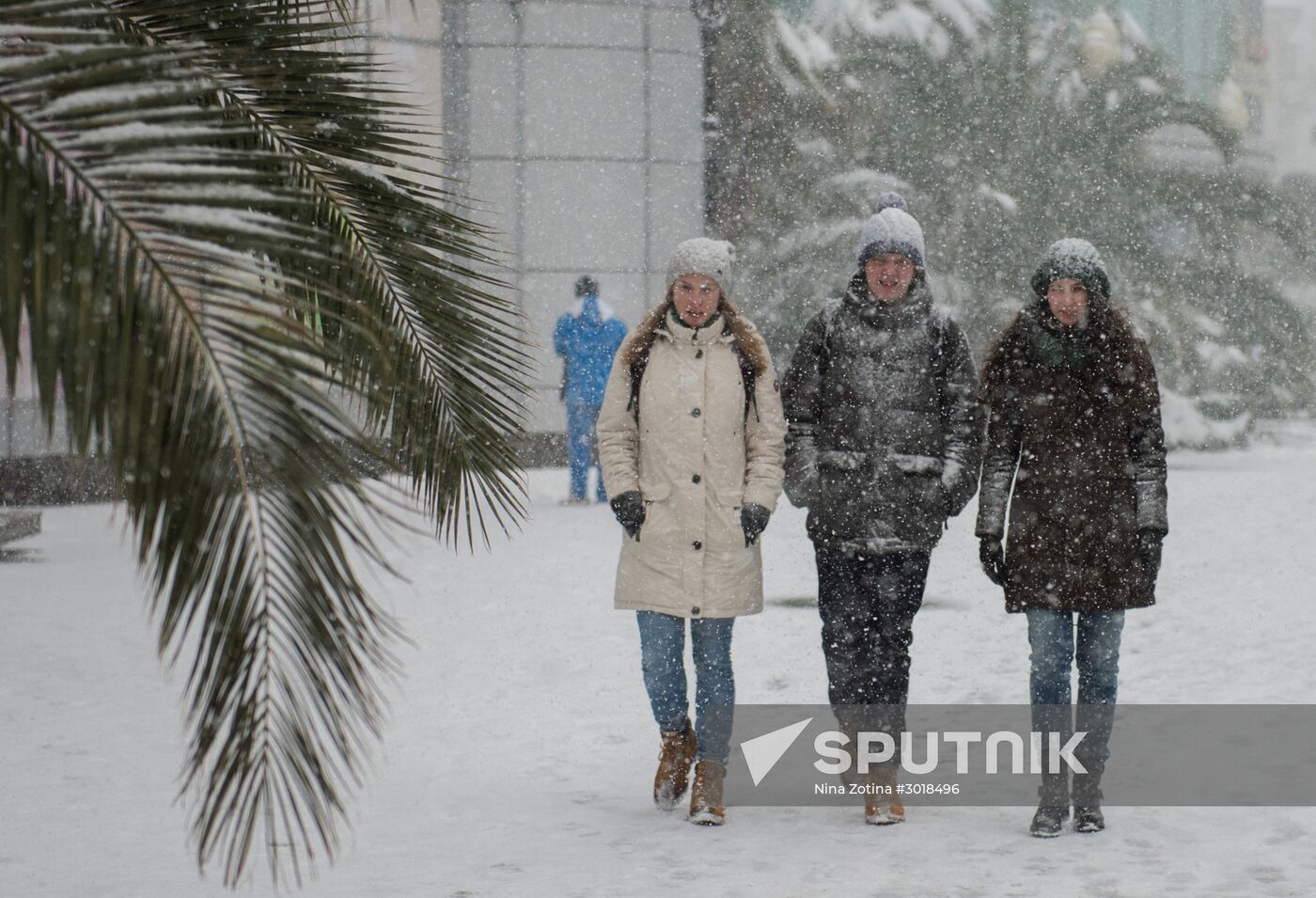 Snowstorm in Sochi