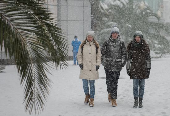 Snowstorm in Sochi