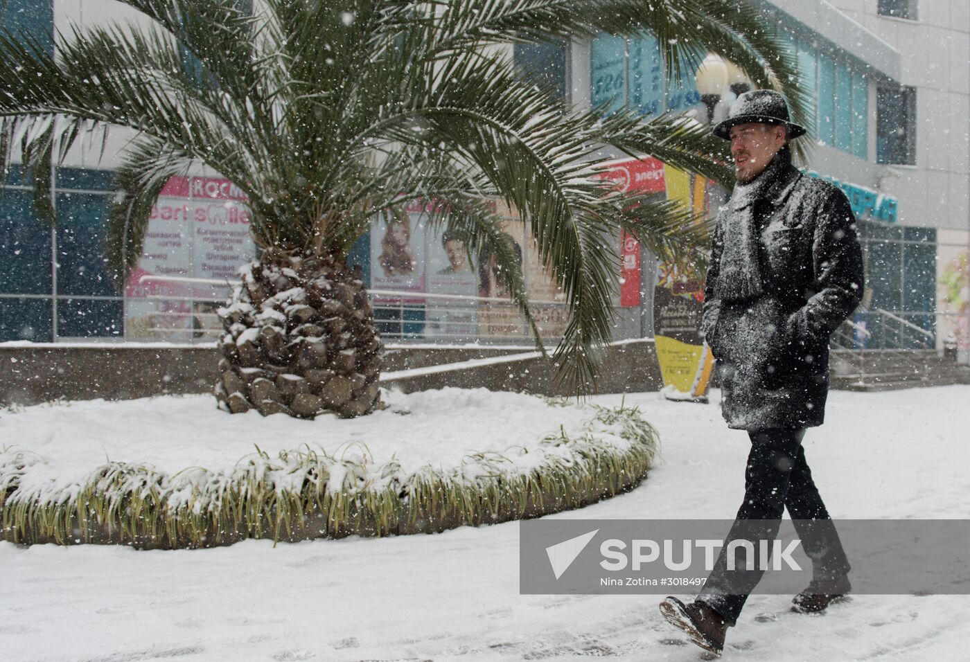 Snowstorm in Sochi