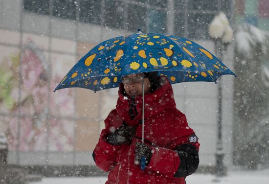 Snowstorm in Sochi