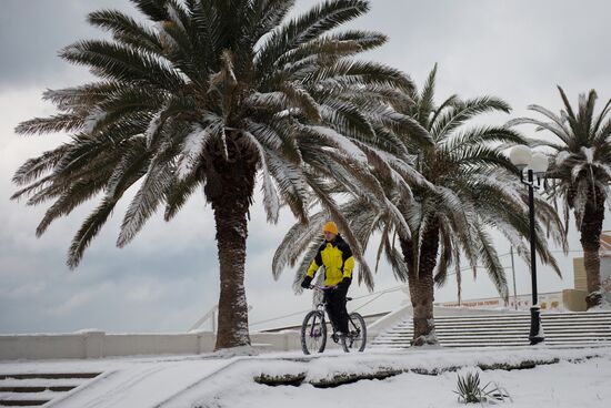 Snowstorm in Sochi
