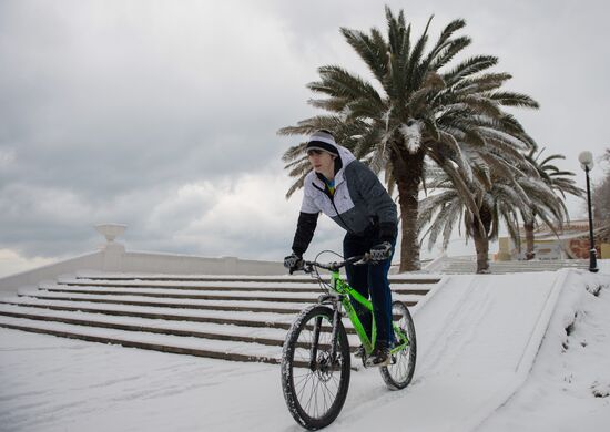 Snowstorm in Sochi
