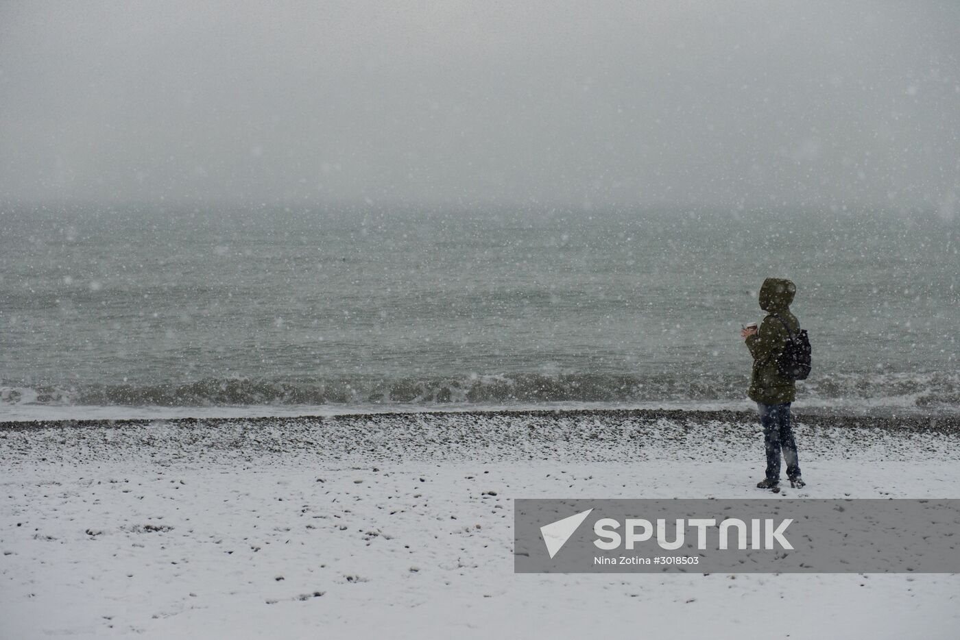Snowstorm in Sochi