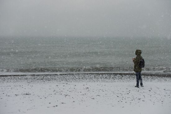 Snowstorm in Sochi