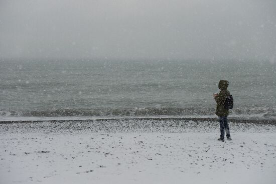 Snowstorm in Sochi