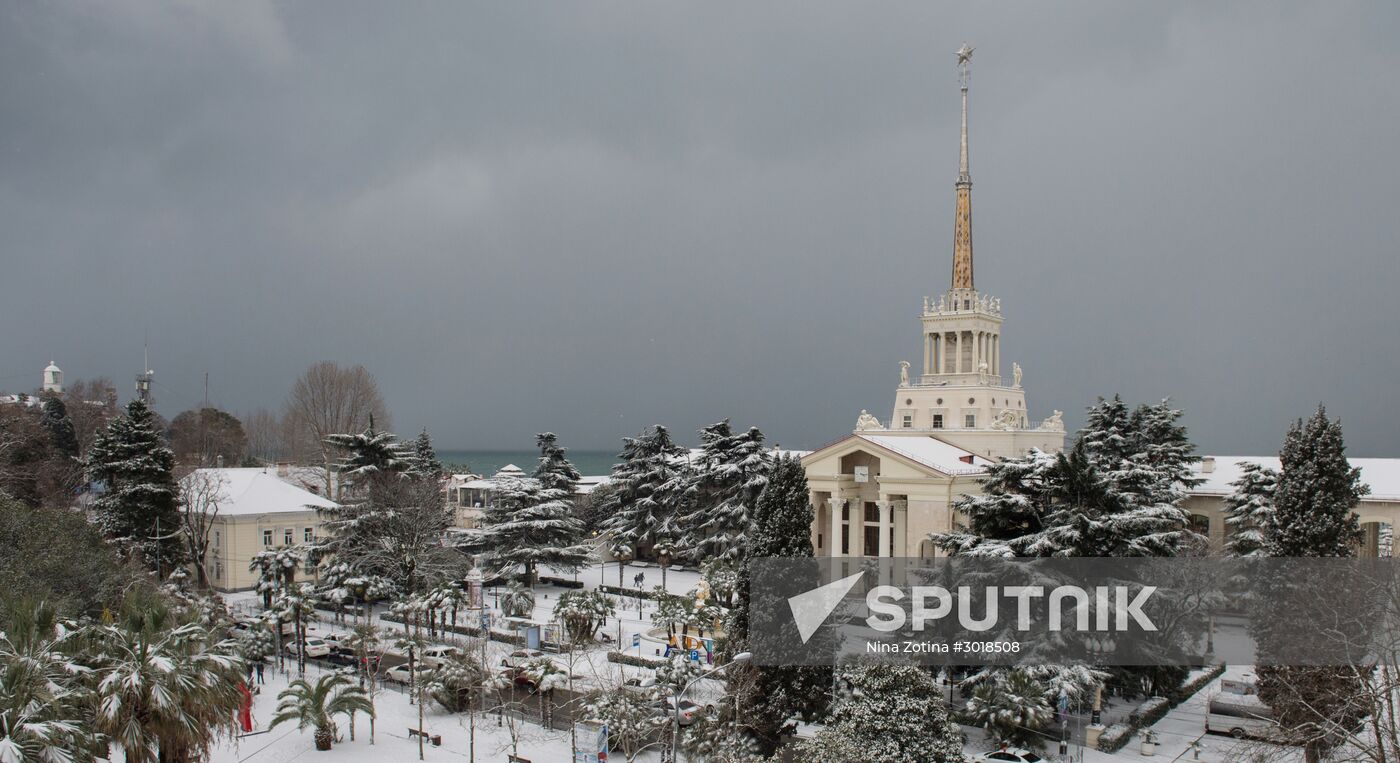 Snowstorm in Sochi