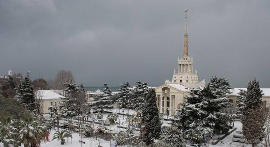 Snowstorm in Sochi
