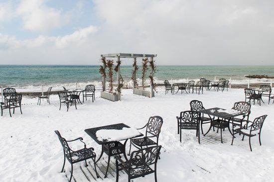 Snowstorm in Sochi