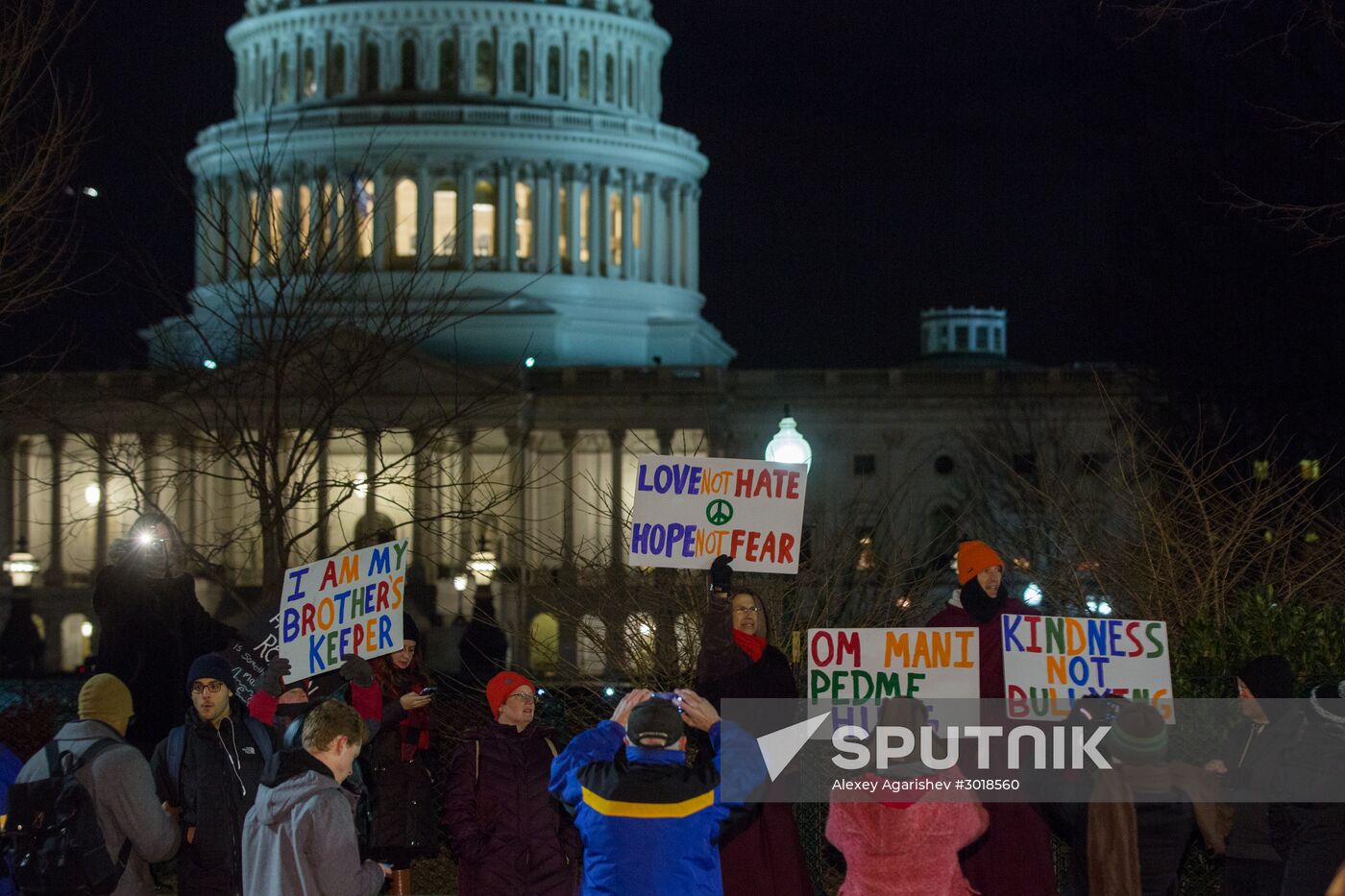 Immigration ban protests in Washington DC