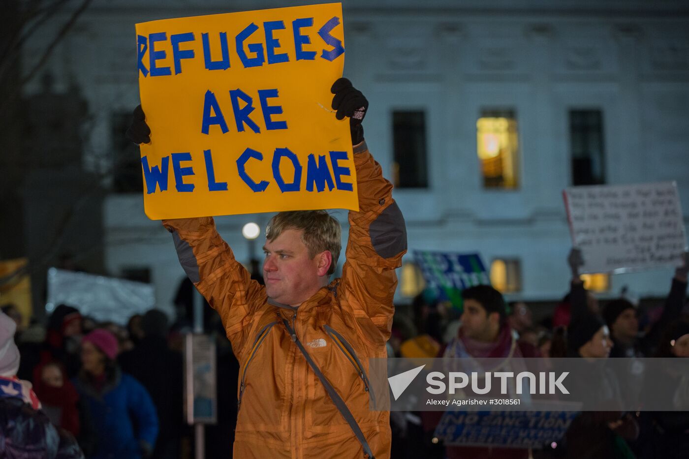 Immigration ban protests in Washington DC