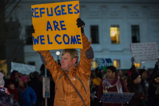 Immigration ban protests in Washington DC