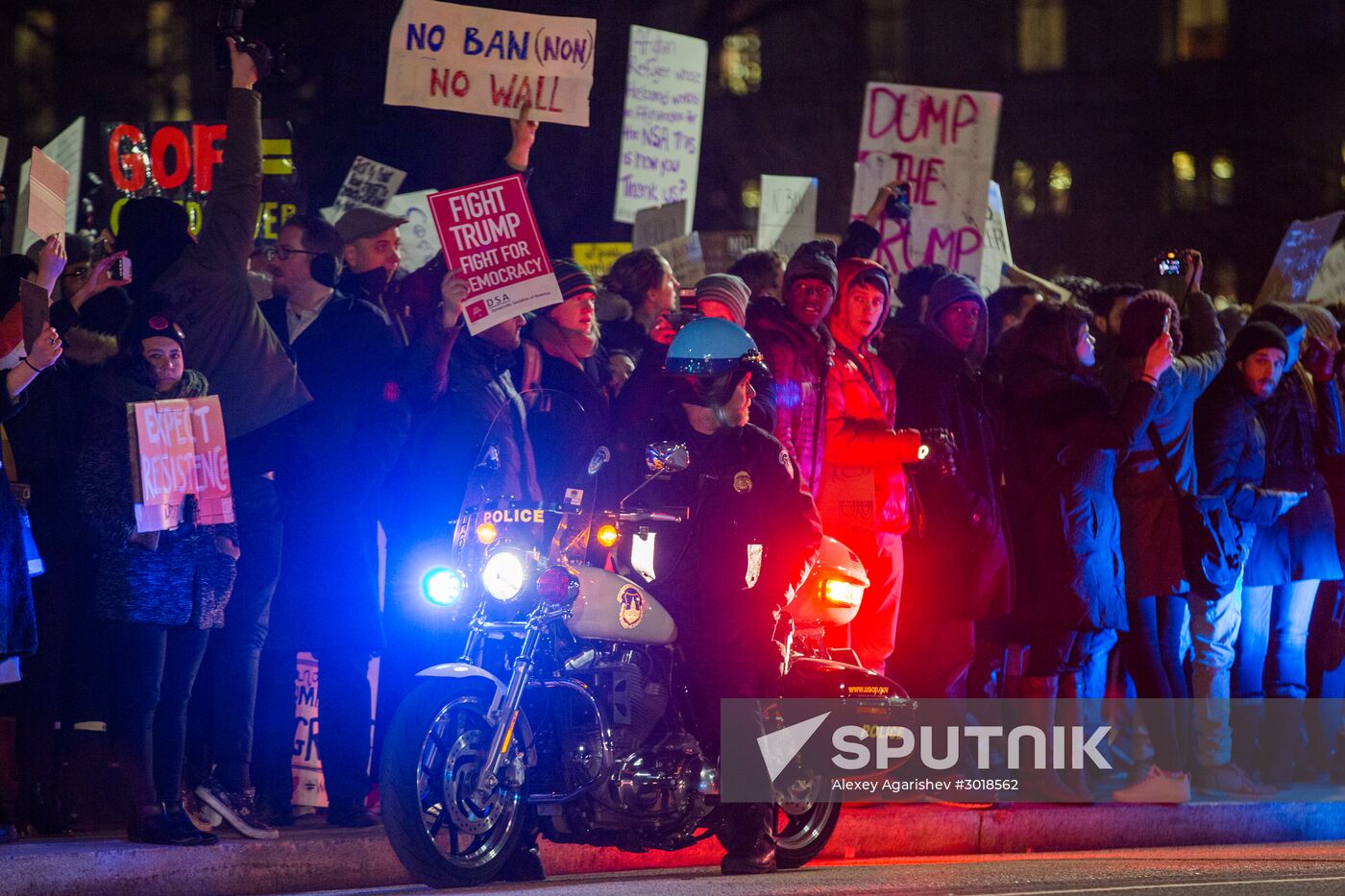 Immigration ban protests in Washington DC
