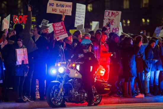 Immigration ban protests in Washington DC