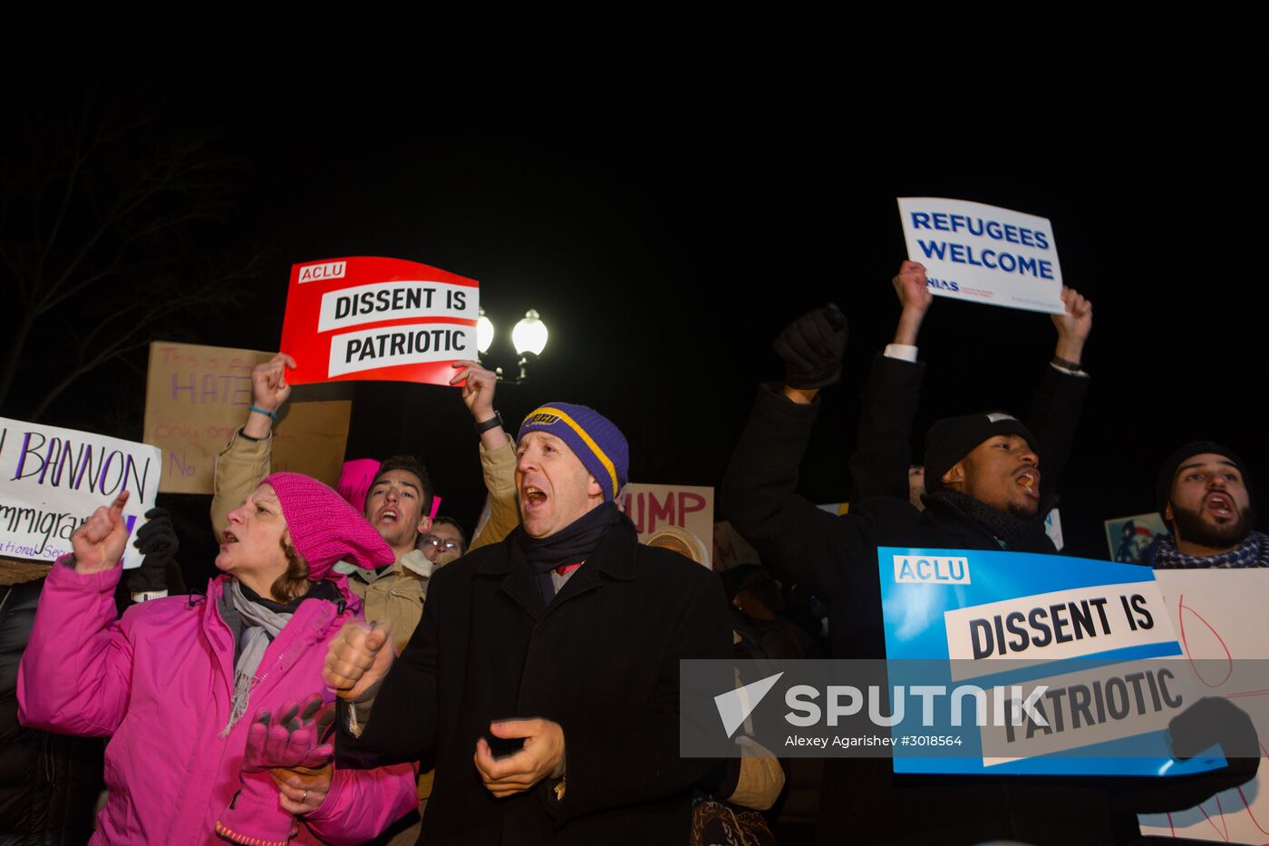 Immigration ban protests in Washington DC