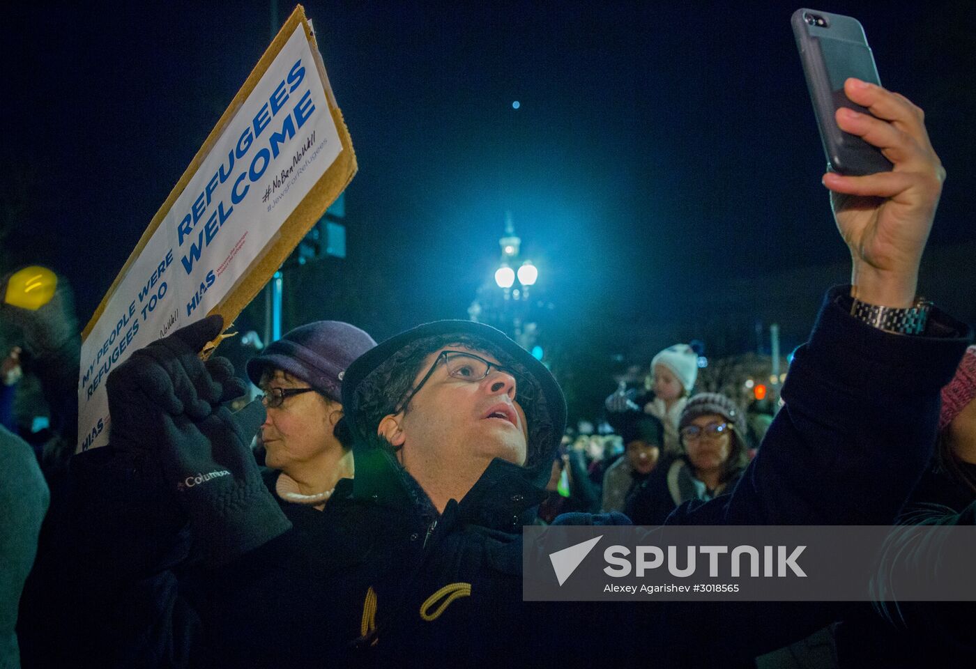 Immigration ban protests in Washington DC
