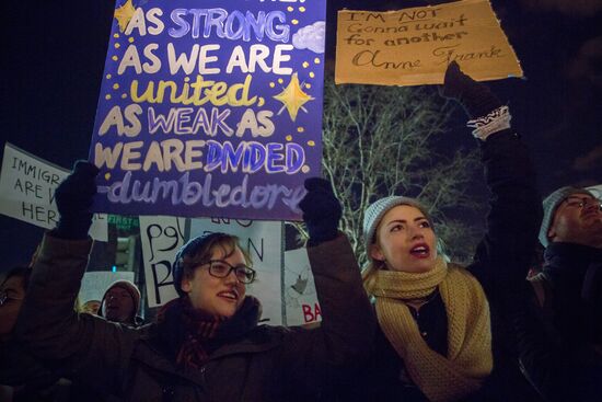 Immigration ban protests in Washington DC