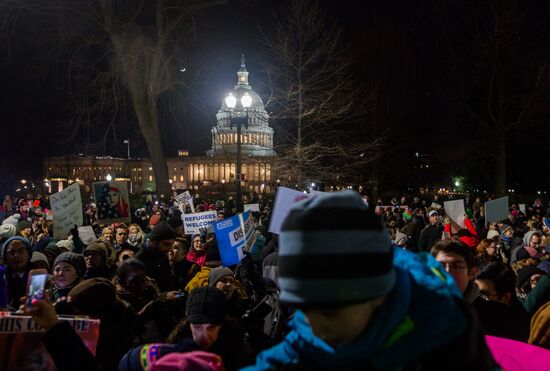 Immigration ban protests in Washington DC