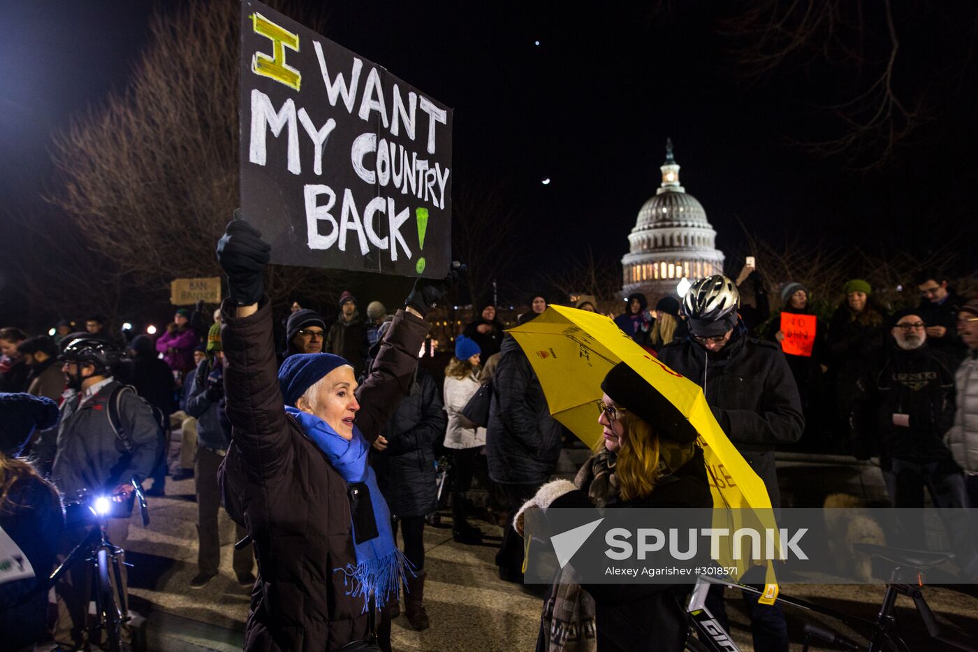 Immigration ban protests in Washington DC