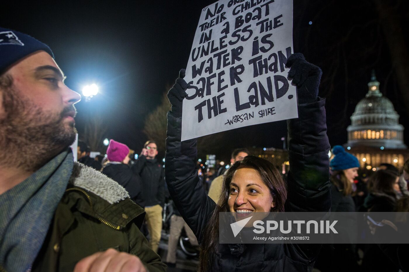 Immigration ban protests in Washington DC