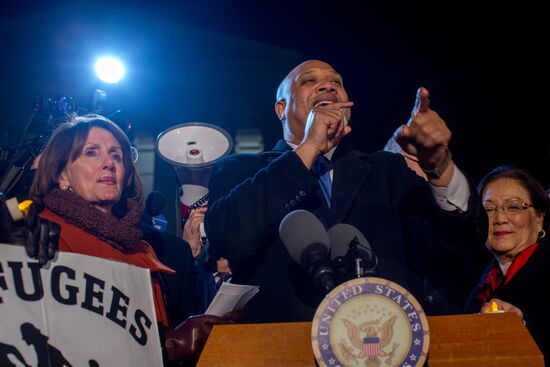 Immigration ban protests in Washington DC
