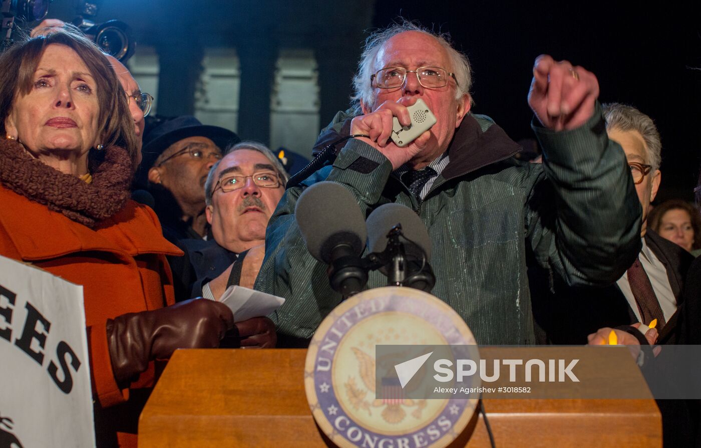 Immigration ban protests in Washington DC