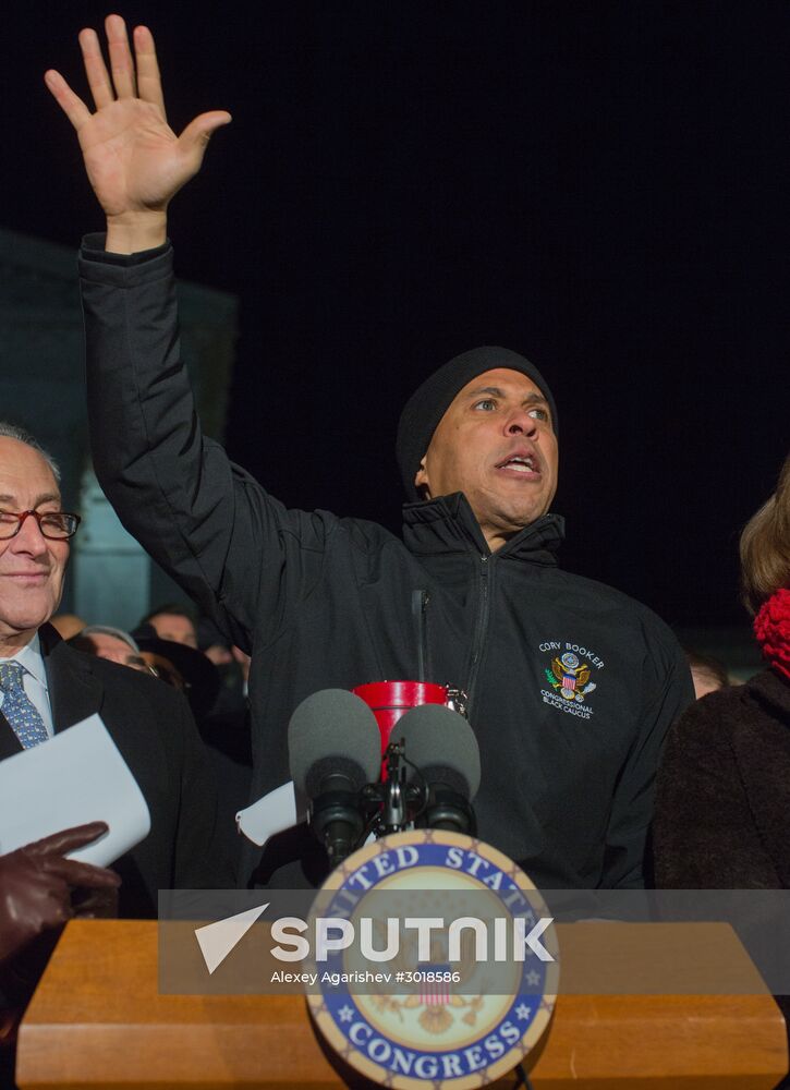 Immigration ban protests in Washington DC