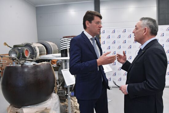 Spacecraft models displayed at Lavochkin Science & Production Association