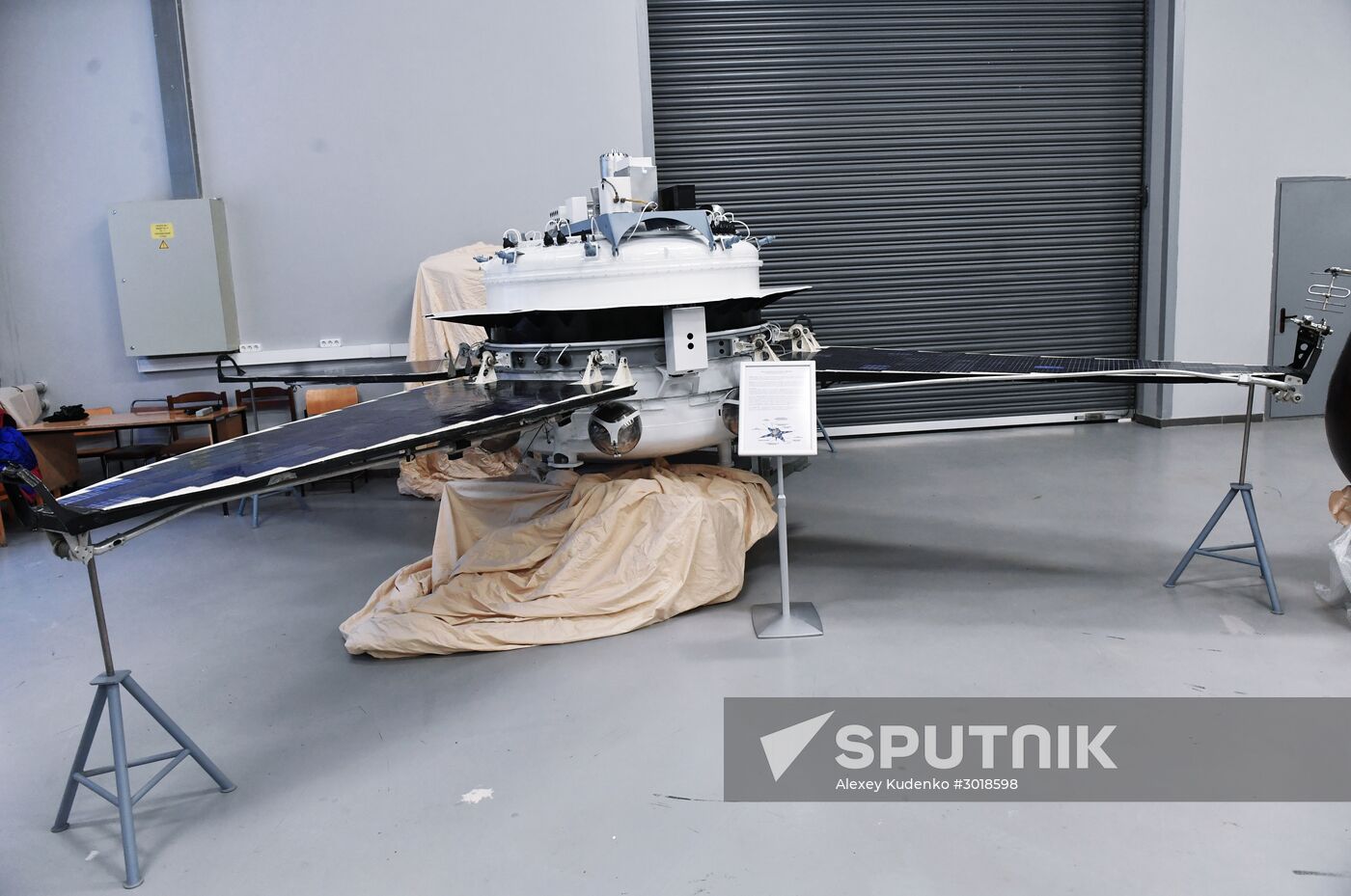 Spacecraft models displayed at Lavochkin Science & Production Association
