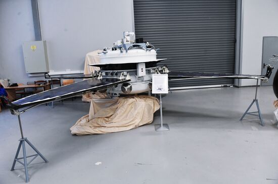 Spacecraft models displayed at Lavochkin Science & Production Association