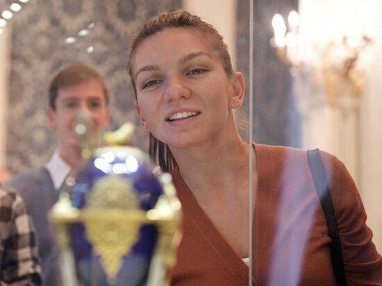 St. Petersburg Ladies Trophy tennis tournament participants visit Fabergé Museum