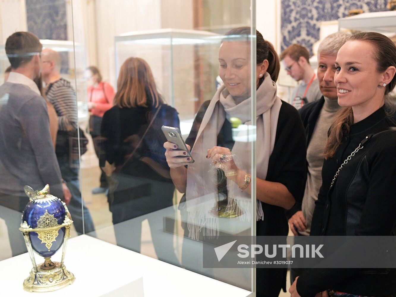St. Petersburg Ladies Trophy tennis tournament participants visit Fabergé Museum