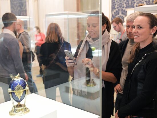 St. Petersburg Ladies Trophy tennis tournament participants visit Fabergé Museum